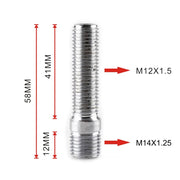 20 PZ 5.8 cm Modifica Auto Universale Ruote Estese Conversione Perno M14x1.25 a M12x1.5 Adattatore A Vite LN032 LN033 LN044, 5.8cm M14x1.25 to M12x1.5