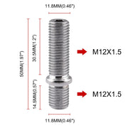 20 PZ 5 cm Modifica Auto Universale Ruote Estese Conversione Perno M12x1.5 a M12x1.5 Adattatore A Vite LN032 LN033 LN044, 5cm M12x1.5 to M12x1.5