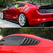 2 pezzi pannello in fibra di carbonio verniciato pannello per finestra laterale copertura per feritoia pannello di raffreddamento set per Ford Mustang 2015-2018, Carbon Fiber Painted Panel