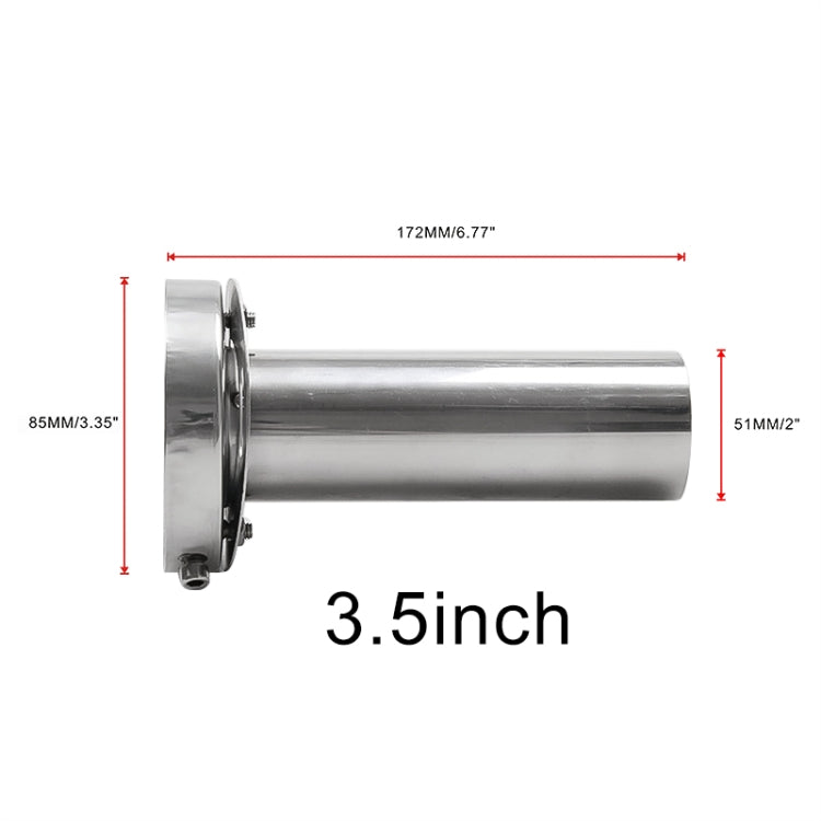 Punta del silenziatore di coda non regolabile per tubo di scarico in acciaio inossidabile 304 per auto universale da 3,5 pollici, 3.5 inchUnadjustable