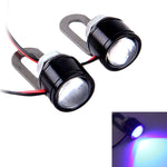 2 luci LED Eagle Eyes 12V 3W per moto, lunghezza cavo: 45 cm, Wire Length: 45cm