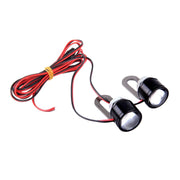 2 luci LED Eagle Eyes 12V 3W per moto, lunghezza cavo: 45 cm, Wire Length: 45cm