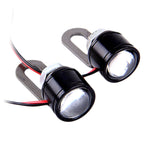 2 luci LED Eagle Eyes 12V 3W per moto, lunghezza cavo: 45 cm, Wire Length: 45cm