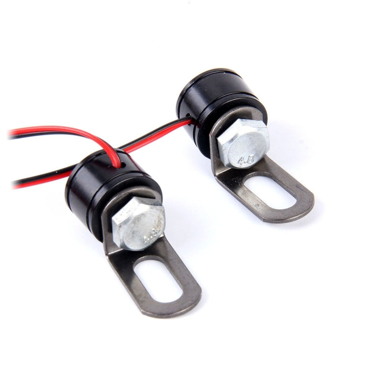 2 luci LED Eagle Eyes 12V 3W per moto, lunghezza cavo: 45 cm, Wire Length: 45cm