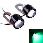 2 luci LED Eagle Eyes 12V 3W per moto, lunghezza cavo: 45 cm, Wire Length: 45cm