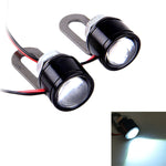 2 luci LED Eagle Eyes 12V 3W per moto, lunghezza cavo: 45 cm, Wire Length: 45cm