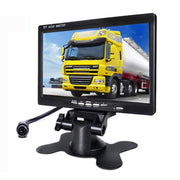 F0505 Monitor per specchietto retrovisore per auto con doppia fotocamera HD da 7 pollici, con cavo da 2 x 10 m, Dual Camera