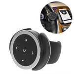 Controller wireless Bluetooth per auto, telefono cellulare, telecomando volante multifunzionale multimediale con supporto, with Holder (Black), with Holder (Silver)