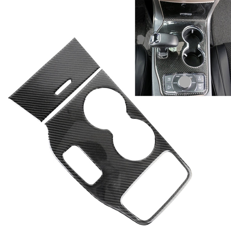 Adesivo decorativo in fibra di carbonio per pannello tazza d'acqua per auto da 2 pezzi per Jeep Grand Cherokee 2014-2015, Water Cup (2014-2015)