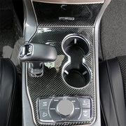 Adesivo decorativo in fibra di carbonio per pannello tazza d'acqua per auto da 2 pezzi per Jeep Grand Cherokee 2014-2015, Water Cup (2014-2015)