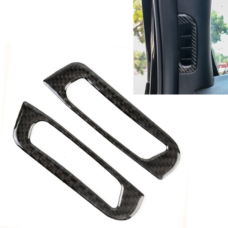 Adesivo decorativo in fibra di carbonio per uscita aria a colonna da 2 pezzi per Jeep Grand Cherokee, Air Outlet
