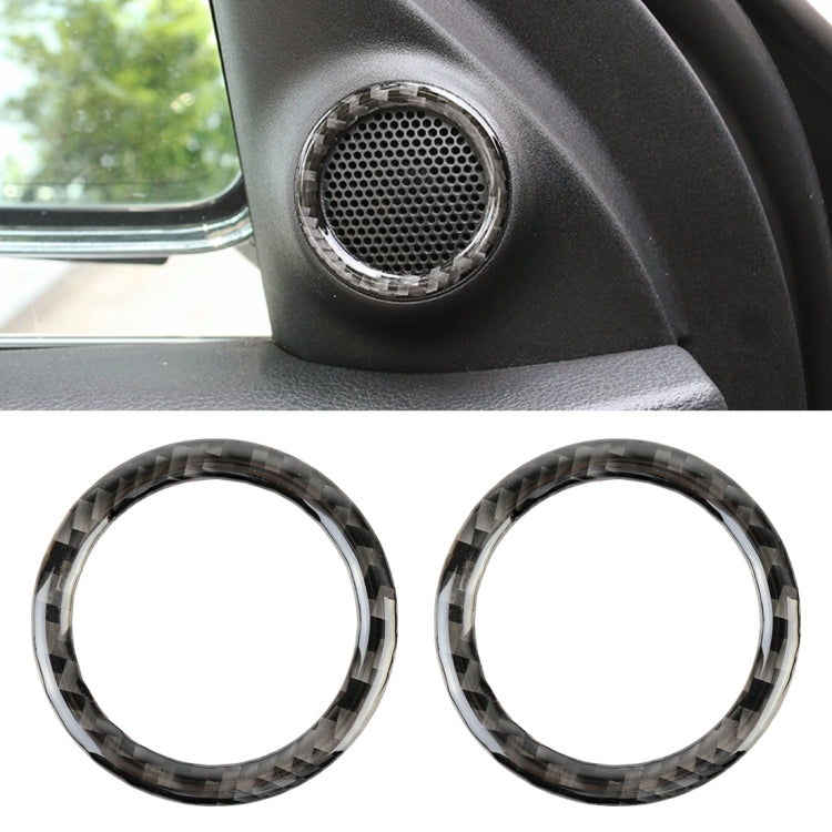 Adesivo decorativo in fibra di carbonio per clacson anteriore per auto da 2 pezzi per Jeep Grand Cherokee, Front Horn