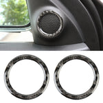 Adesivo decorativo in fibra di carbonio per clacson anteriore per auto da 2 pezzi per Jeep Grand Cherokee, Front Horn