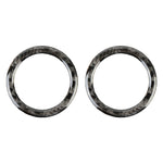Adesivo decorativo in fibra di carbonio per clacson anteriore per auto da 2 pezzi per Jeep Grand Cherokee, Front Horn