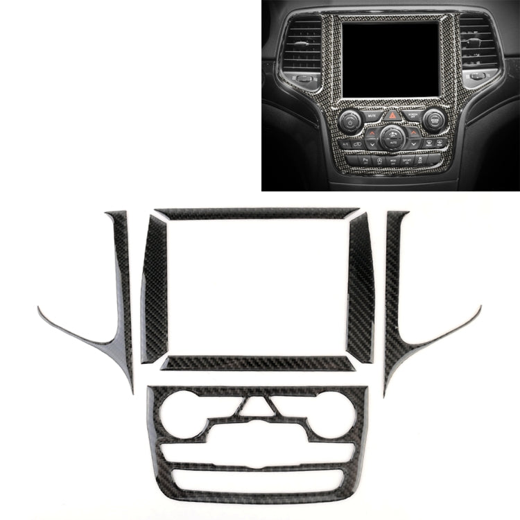 Adesivo decorativo in fibra di carbonio per navigazione con controllo centrale dell'auto per Jeep Grand Cherokee, Central Control Navigation