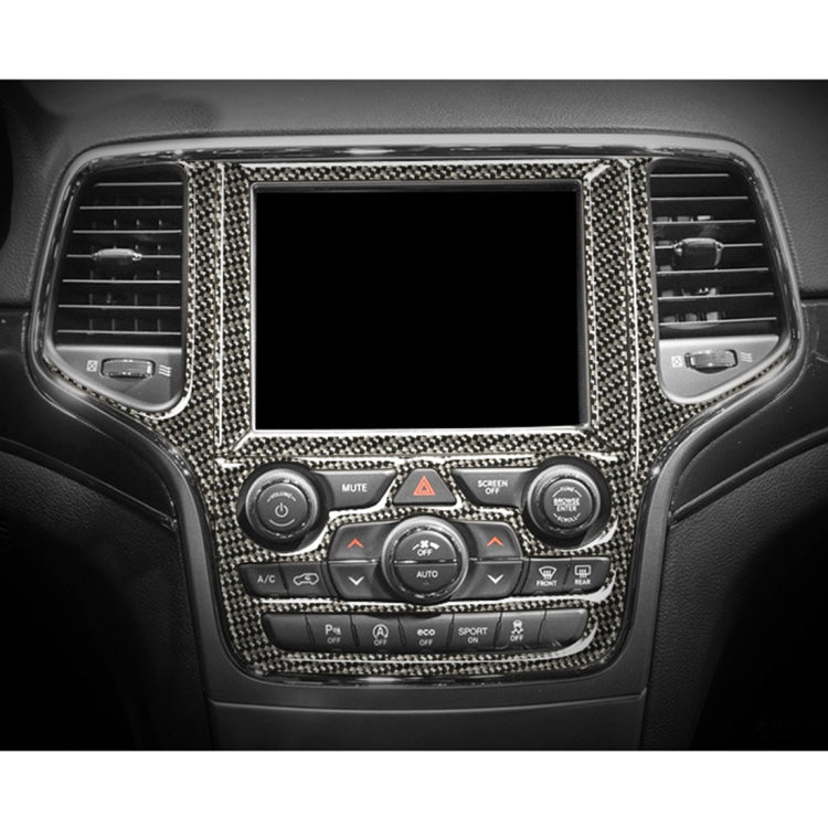 Adesivo decorativo in fibra di carbonio per navigazione con controllo centrale dell'auto per Jeep Grand Cherokee, Central Control Navigation