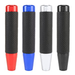 Pomello del cambio per auto a colonna lunga in pelle metallica, dimensioni: 18x3,3 cm, Size: 18x3.3cm (Black), Size: 18x3.3cm (Blue), Size: 18x3.3cm (Red), Size: 18x3.3cm (Silver)