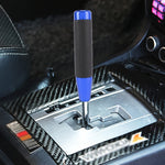 Pomello del cambio per auto a colonna lunga in pelle metallica, dimensioni: 18x3,3 cm, Size: 18x3.3cm (Black), Size: 18x3.3cm (Blue), Size: 18x3.3cm (Red), Size: 18x3.3cm (Silver)