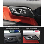 Adesivo decorativo per maniglia portiera auto da 2 pezzi per Ford Mustang, Door Handle