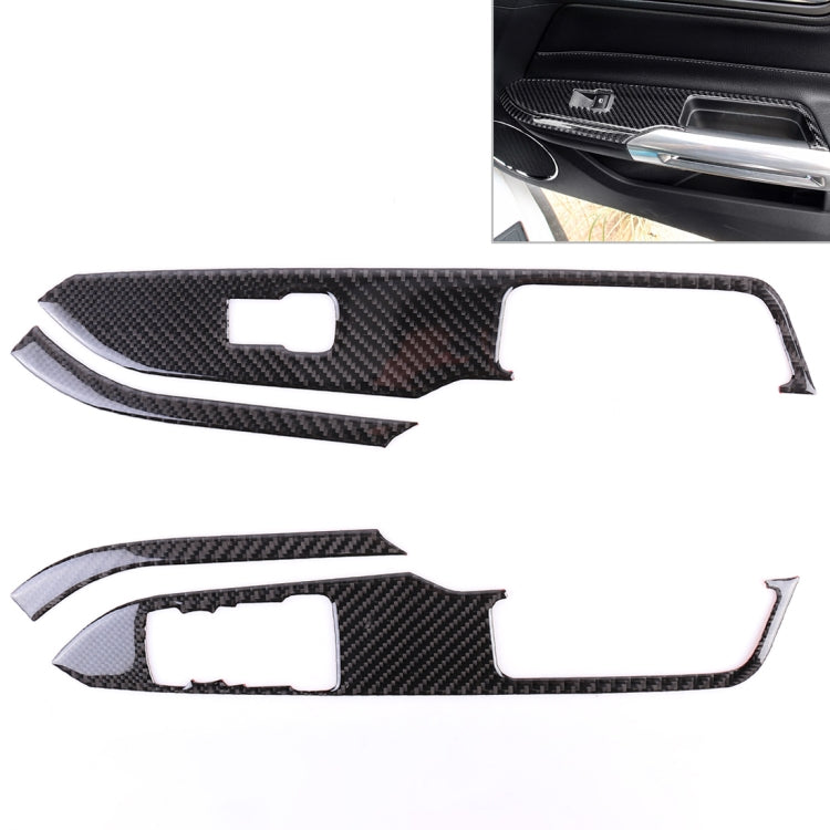 4 adesivi decorativi per pulsante regolatore alzacristalli portiera auto per Ford Mustang, Door Lift Window Regulator Button