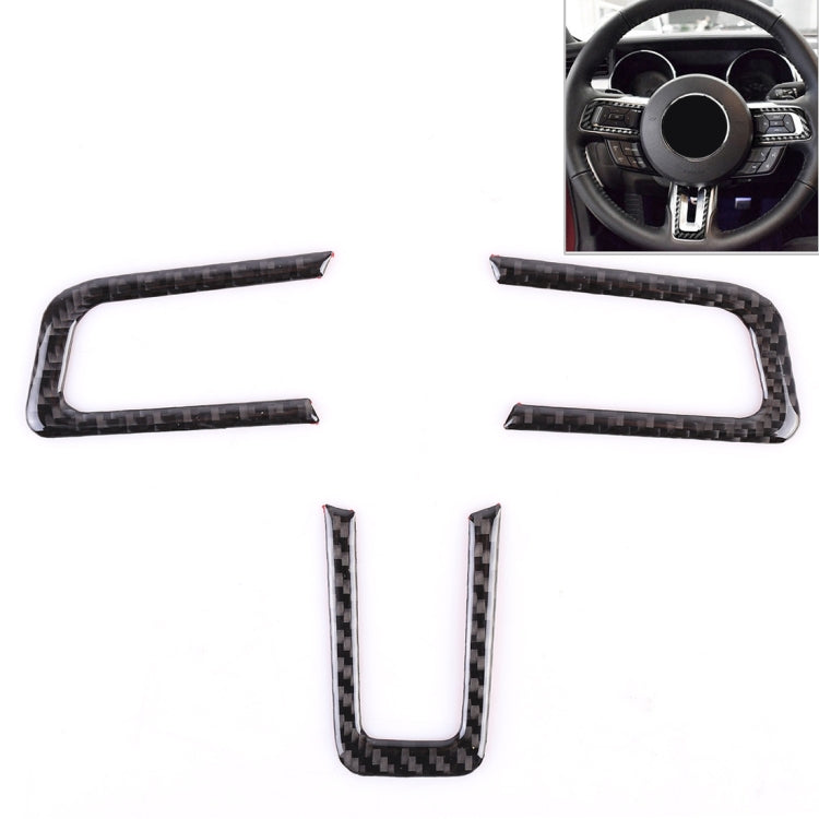Adesivo decorativo per pulsanti del volante dell'auto da 3 pezzi per Ford Mustang, Steering Wheel Button