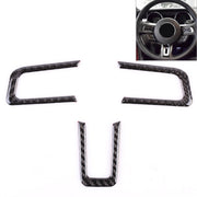 Adesivo decorativo per pulsanti del volante dell'auto da 3 pezzi per Ford Mustang, Steering Wheel Button