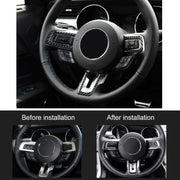 Adesivo decorativo per pulsanti del volante dell'auto da 3 pezzi per Ford Mustang, Steering Wheel Button