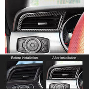 Adesivo decorativo per presa d'aria laterale della console dello strumento per auto da 2 pezzi per Ford Mustang, Instrument Console Side Vent