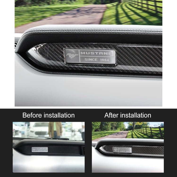 Adesivo decorativo per console strumenti auto da 2 pezzi per Ford Mustang, Instrument Console