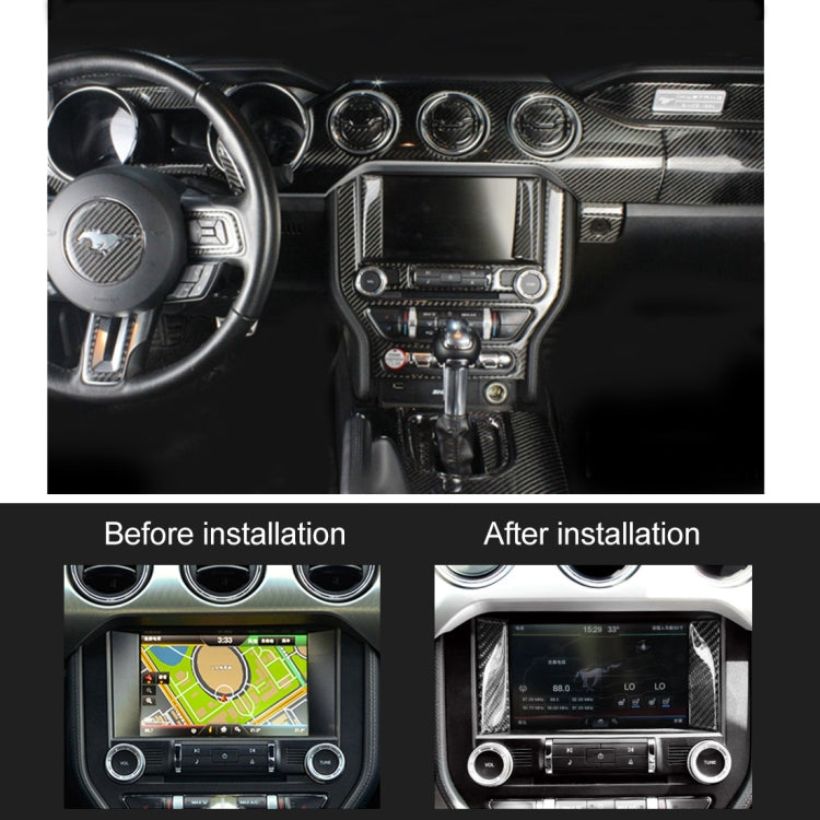 Adesivo decorativo per pannello display centrale auto da 2 pezzi per Ford Mustang, Central Display Panel