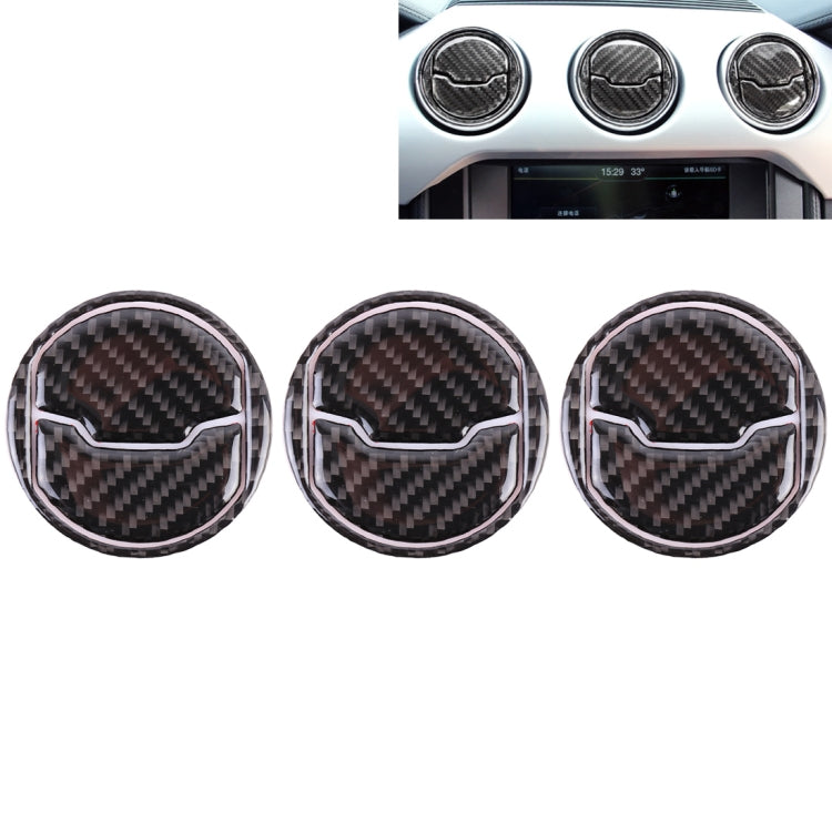 9 pezzi di copertura delle prese d'aria centrali adesivo decorativo anello di rivestimento della presa d'aria per Ford Mustang, Central Air Vents