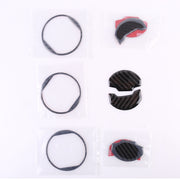 9 pezzi di copertura delle prese d'aria centrali adesivo decorativo anello di rivestimento della presa d'aria per Ford Mustang, Central Air Vents