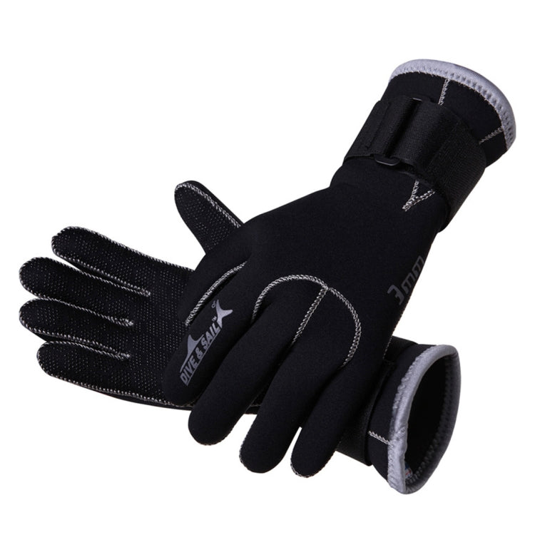 Guanti da immersione per nuoto DIVE&SAIL in neoprene antiscivolo caldi e resistenti all'usura da 3 mm, Size: L, Size: M, Size: S