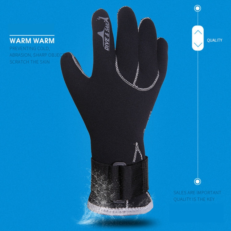 Guanti da immersione per nuoto DIVE&SAIL in neoprene antiscivolo caldi e resistenti all'usura da 3 mm, Size: L, Size: M, Size: S