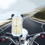Staffa universale per telefono moto ABS con rotazione libera a 360 gradi Staffa di navigazione per mountain bike Supporto GPS/mobile per telefono cellulare da 3,5-6,5 pollici