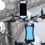 Staffa universale per telefono moto ABS con rotazione libera a 360 gradi Staffa di navigazione per mountain bike Supporto GPS/mobile per telefono cellulare da 3,5-6,5 pollici