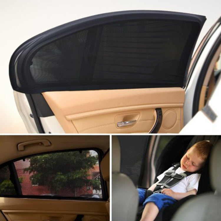 2 PCS Blocco parasole per auto Blocco parasole per auto Garza per finestre Rete ombreggiante Copertura per blocco laterale Rete solare Sacchi di sabbia Copertura parasole per finestrino laterale, Dimensioni: 92 * 54 cm, Size: 92*54cm