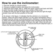 Indicatore di inclinazione della pendenza dell'angolo Misuratore di livello Strumento di ricerca del misuratore di pendenza Indicatore inclinometro per veicoli per auto, PDY-1