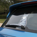 Adesivo per decalcomania in vinile autoadesivo riflettente per tergicristallo per parabrezza posteriore per auto per veicoli, Frowning Cat, Smiling Cat