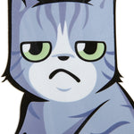 Adesivo per decalcomania in vinile autoadesivo riflettente per tergicristallo per parabrezza posteriore per auto per veicoli, Frowning Cat, Smiling Cat