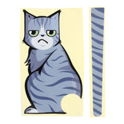 Adesivo per decalcomania in vinile autoadesivo riflettente per tergicristallo per parabrezza posteriore per auto per veicoli, Frowning Cat, Smiling Cat