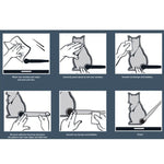 Adesivo per decalcomania in vinile autoadesivo riflettente per tergicristallo per parabrezza posteriore per auto per veicoli, Frowning Cat, Smiling Cat