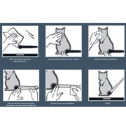 Adesivo per decalcomania in vinile autoadesivo riflettente per tergicristallo per parabrezza posteriore per auto per veicoli, Frowning Cat, Smiling Cat