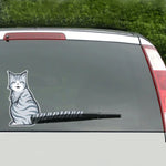 Adesivo per decalcomania in vinile autoadesivo riflettente per tergicristallo per parabrezza posteriore per auto per veicoli, Frowning Cat, Smiling Cat