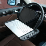 Volante per auto multifunzione, scheda per computer, scatola da tavolo, vassoio per auto, scrivania per computer desktop, tavolo per computer portatile, tavolo da pranzo, mensola, scrivania, accessori per auto, Multi-function Black, Multi-function Grey