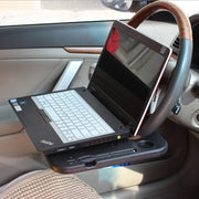 Volante per auto multifunzione, scheda per computer, scatola da tavolo, vassoio per auto, scrivania per computer desktop, tavolo per computer portatile, tavolo da pranzo, mensola, scrivania, accessori per auto, Multi-function Black, Multi-function Grey