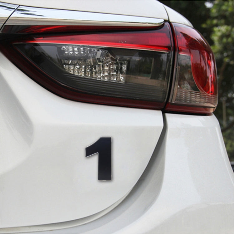 Decalcomania autoadesiva autoadesiva numero uno con emblema del distintivo del veicolo per auto, dimensioni: 3,6 * 4,5 * 0,5 cm, 1, 2, 3, 4, 5, 6, 7, 8