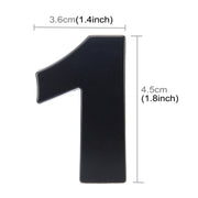 Decalcomania autoadesiva autoadesiva numero uno con emblema del distintivo del veicolo per auto, dimensioni: 3,6 * 4,5 * 0,5 cm, 1, 2, 3, 4, 5, 6, 7, 8