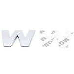 Decalcomania autoadesiva autoadesiva con lettera inglese 3D per veicolo per auto, dimensioni: 4,5 * 4,5 * 0,5 cm, W, X
