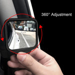 3R-2130 Specchietto per punto cieco per retrovisione grandangolare regolabile per interni di camion per auto, dimensioni: 7 * 6,5 * 1 cm, 3R-2130